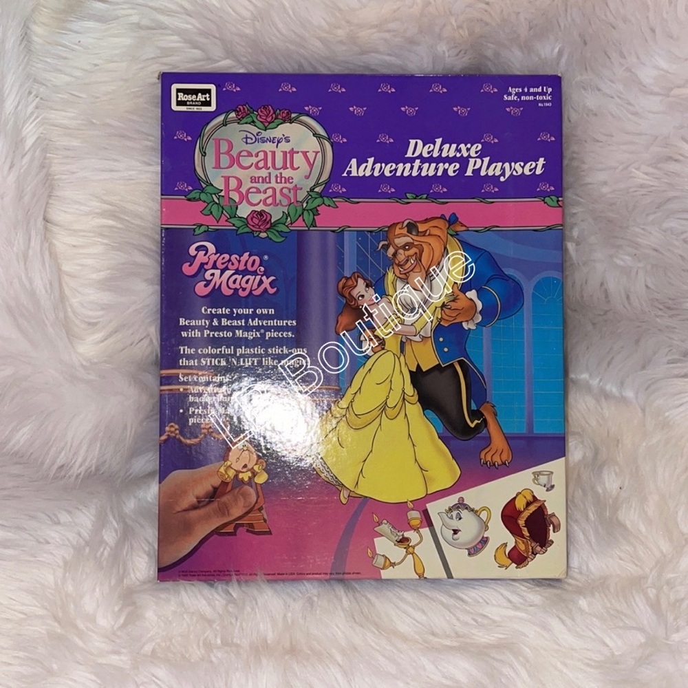 Vintage 1992 Rose Art #1943 Disney’s Beauty & The Beast Deluxe Adventure Playset